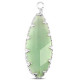 Hanger van Crystal Glass ovaal 30mm Apple green-silver